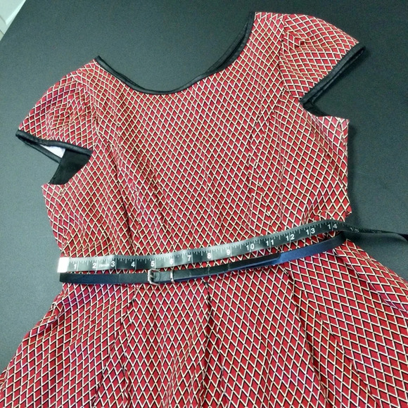 Women's Isabel & Nina Red Fit and Flair Dress Size 12 - Picture 6 of 12